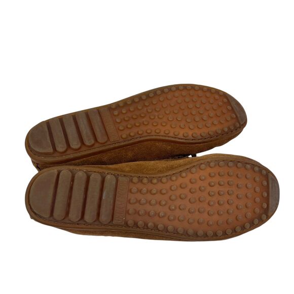Minnetonka Suede Cinnamon Brown Moccasins Size 9.5 Shoes Slippers Flats - Picture 2 of 9